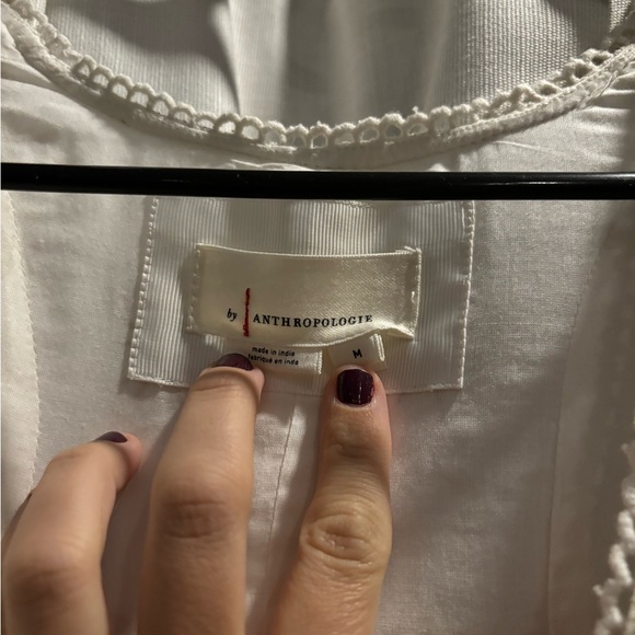 BY ANTHROPOLOGIE V-NECK SEQUIN DECO
SWING WHITE DRESS CELESTIAL STARS - Picture 2 of 4